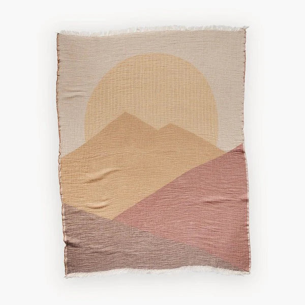 SERVIETTE COTON TURC - COUCHER DE SOLEIL XL